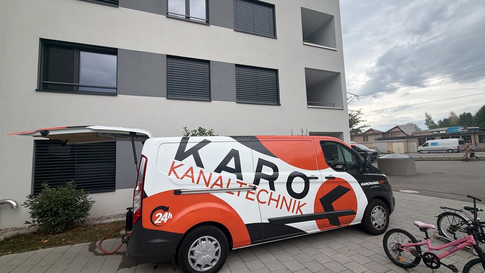 Kanalreinigung bei einem Mehrfamilienhaus